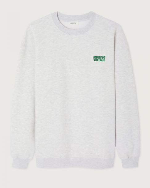SWEAT MBAP03B GRIS ~ AMERICAN VINTAGE